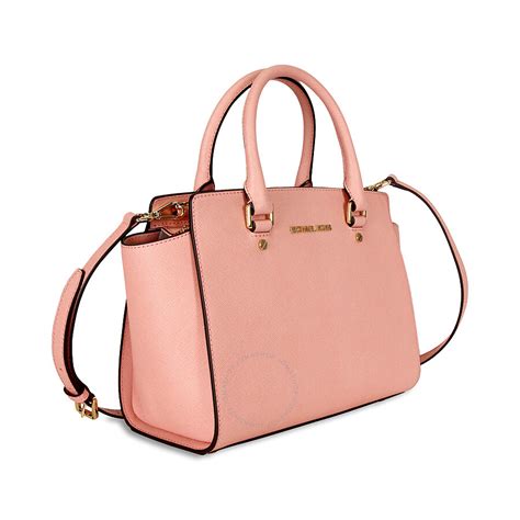 michael kors selma medium leather satchel ultra pink|Michael Kors Saffiano Leather Selma Medium Top Zip Satchel .